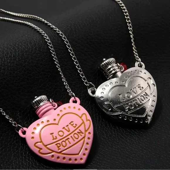 Love Potion Heart Necklaces in Pink and Silver BNWT - Picture 6 of 7